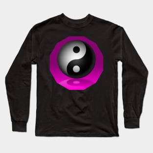 Yin Yang - Pink Long Sleeve T-Shirt